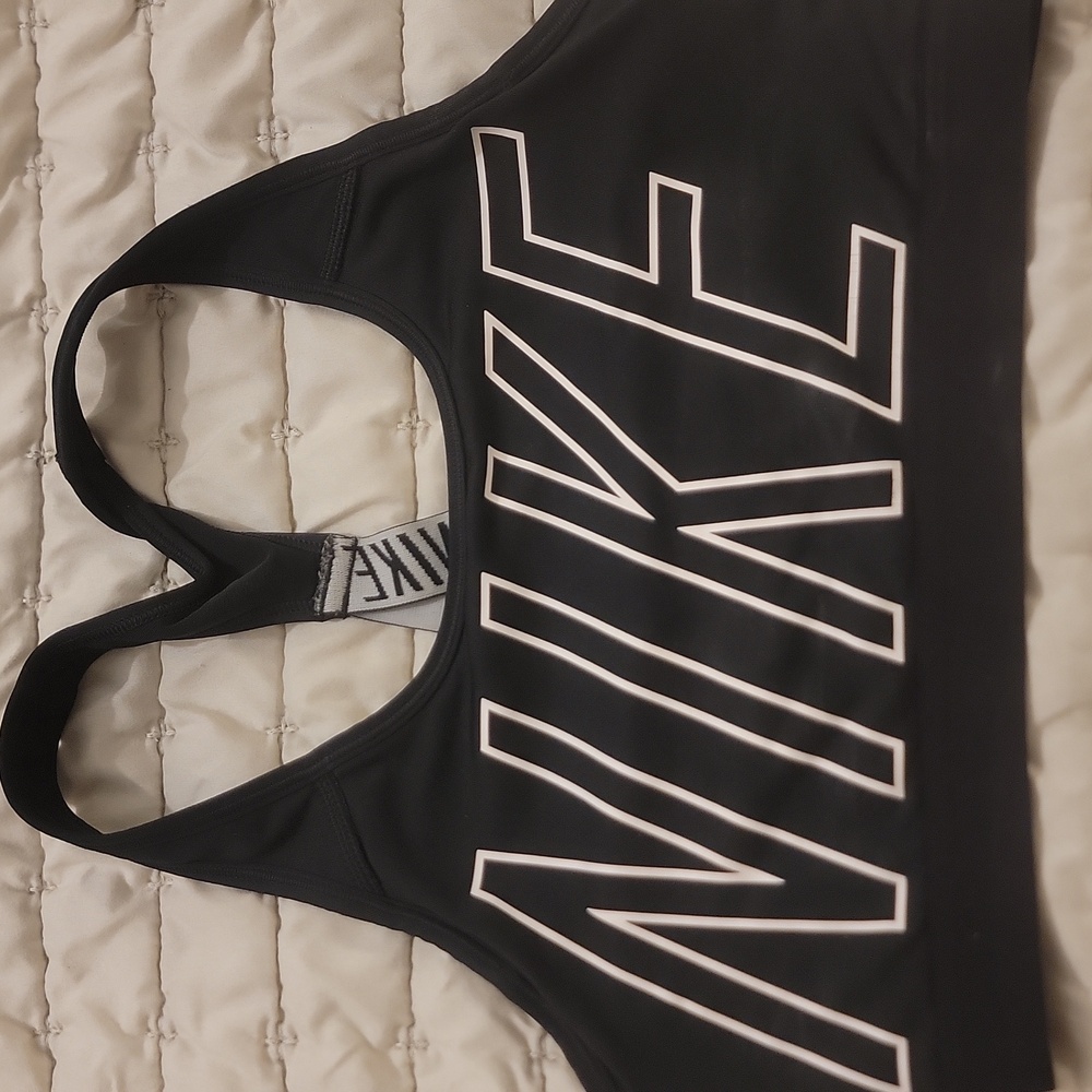 Nike Black and White Sports Bra